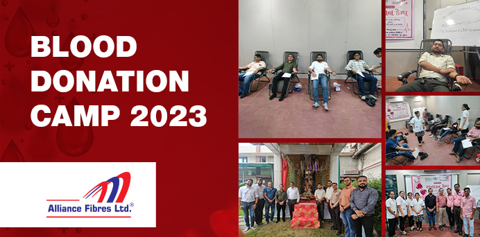 Blood Donation Camp Organized at Alliance Fibres Ltd. on the Occasion of Ganpati Celebration on September 23, 2023, Saturday